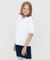Блузка с рукавом 3/4 белая Button Blue, школьная форма для девочек  фото, kupilegko.ru